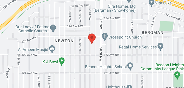 map of 12227 51 ST NW